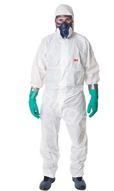 3M4545白色帶帽連體防護(hù)服M號(hào)